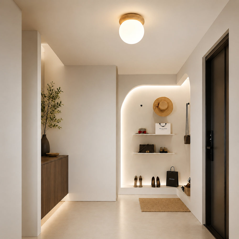 Tavlena Travertine Ceiling Lamp 1