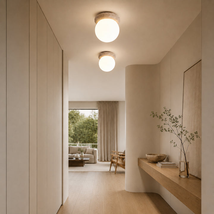 Tavlena Travertine Ceiling Lamp 6