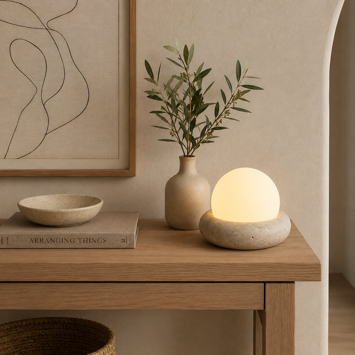 Tavlena Travertine Table Lamp 4