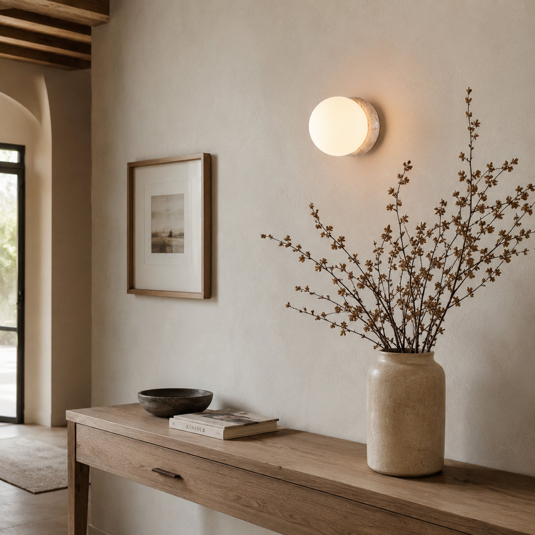 Tavlena Travertine Wall Lamp 1