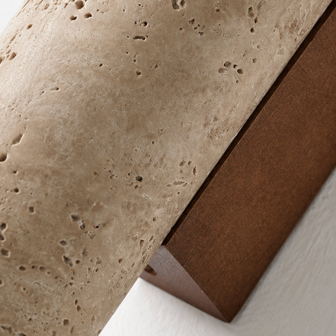 Tavliren Travertine Cylinder Wall Lamp 8