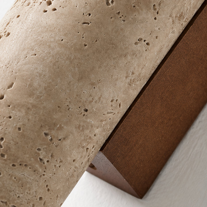 Tavliren Travertine Cylinder Wall Lamp 8