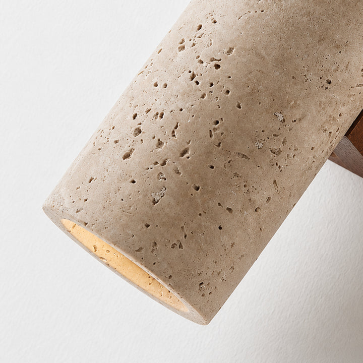 Tavliren Travertine Cylinder Wall Lamp 9