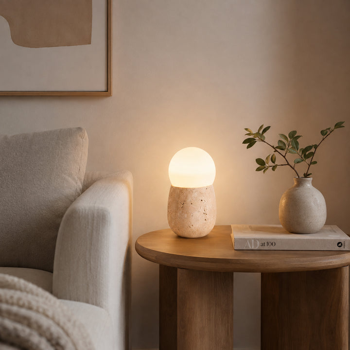 Tavloria Travertine Table Lamp 1
