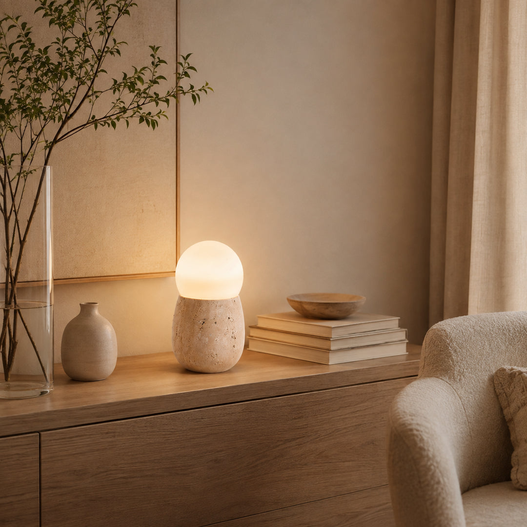 Tavloria Travertine Table Lamp 5