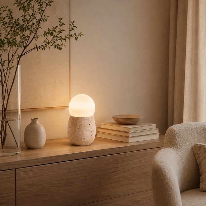 Tavloria Travertine Table Lamp 5