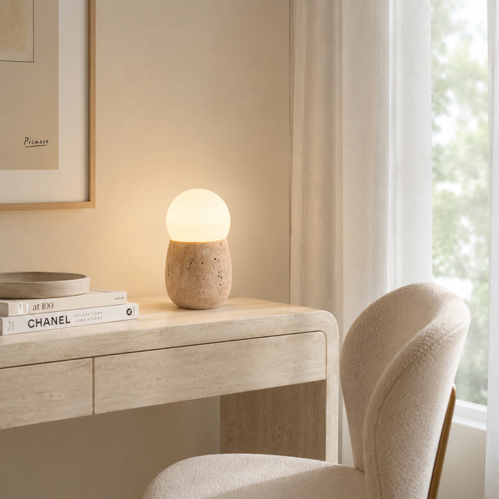 Tavloria Travertine Table Lamp 7