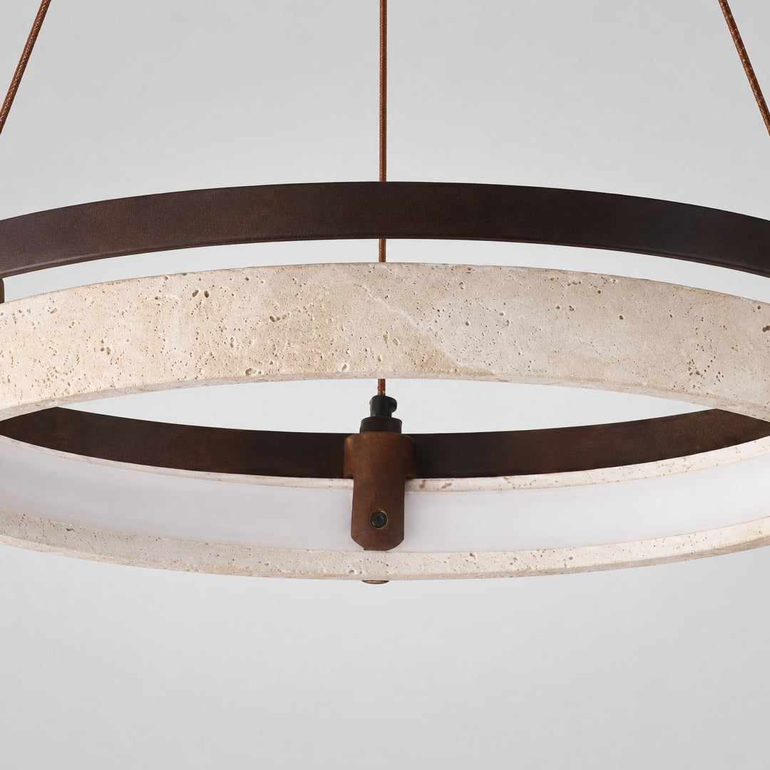 Tavorune Travertine Ring Pendant Light 8