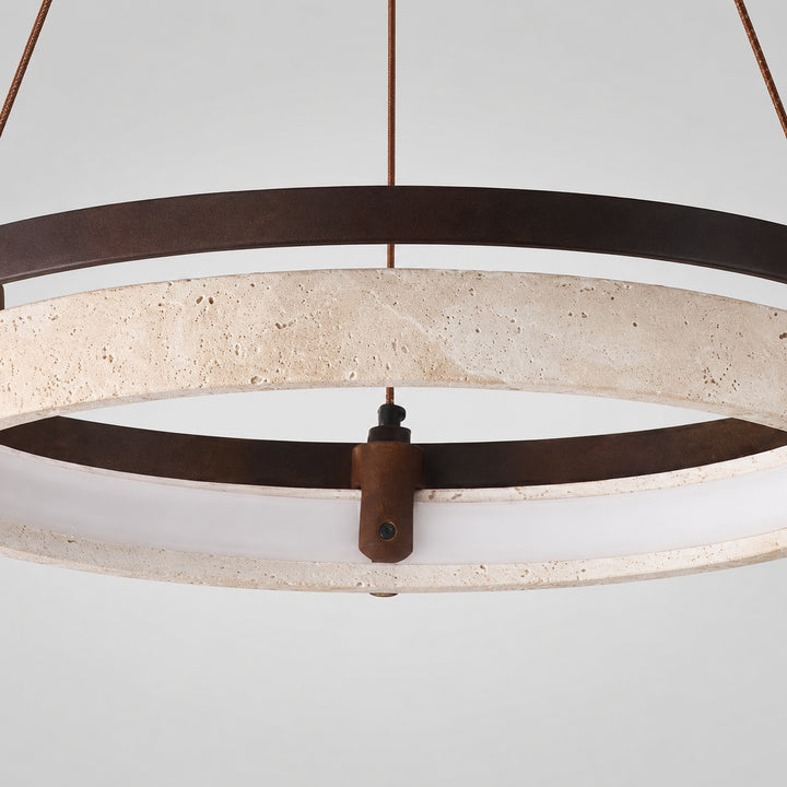 Tavorune Travertine Ring Pendant Light 8