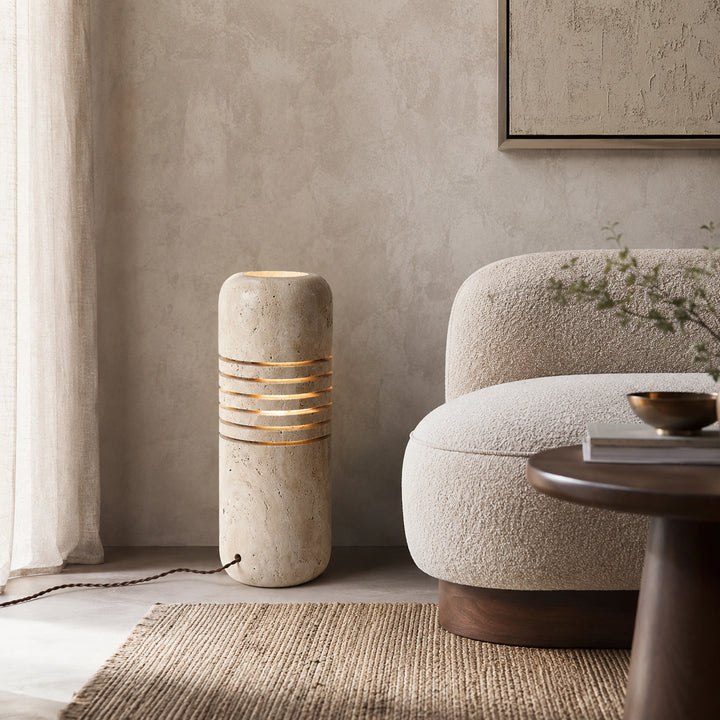 Tavrelis Travertine Floor Lamp 1