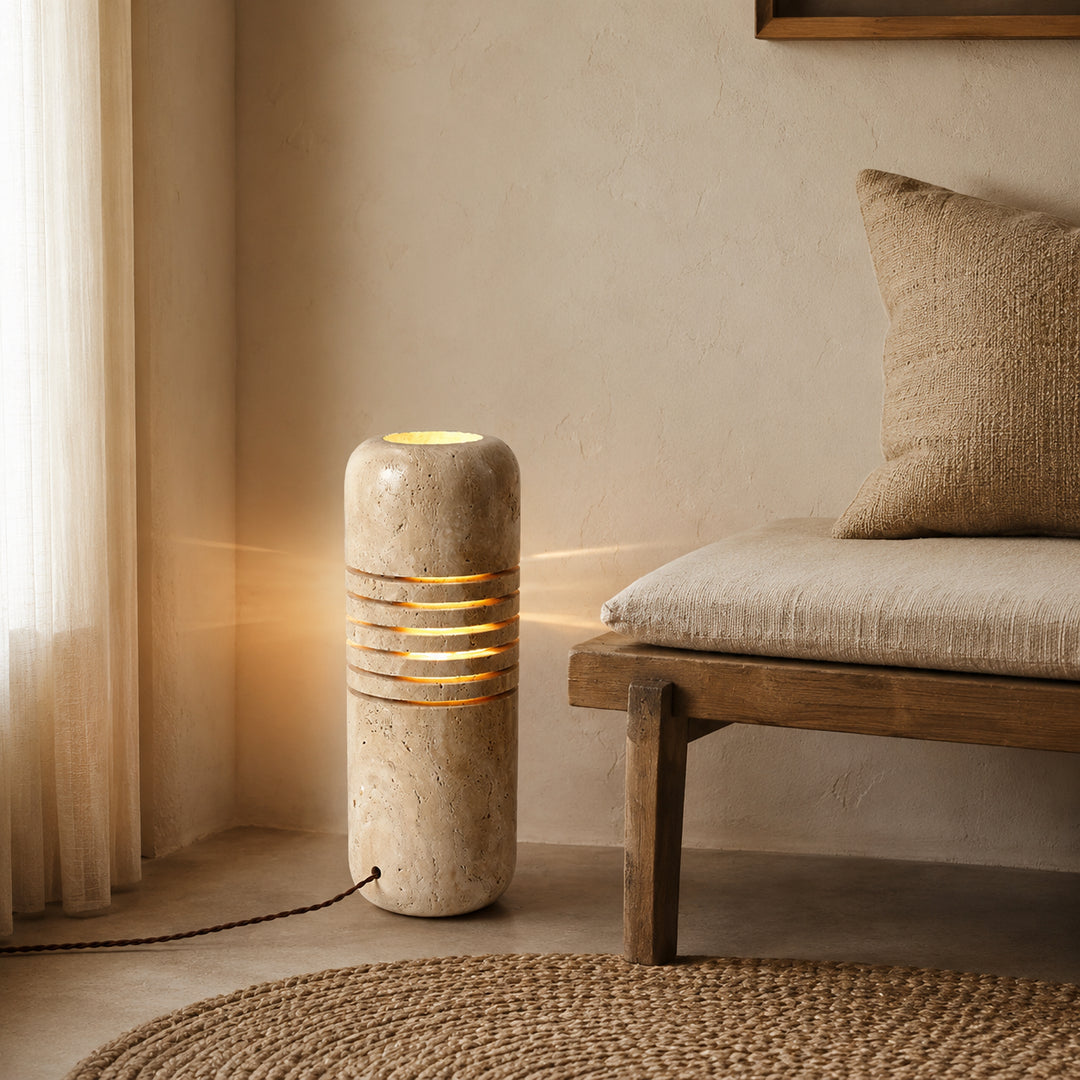Tavrelis Travertine Floor Lamp 2