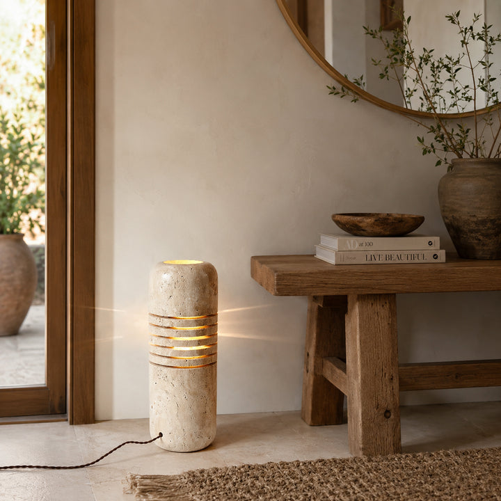 Tavrelis Travertine Floor Lamp 4