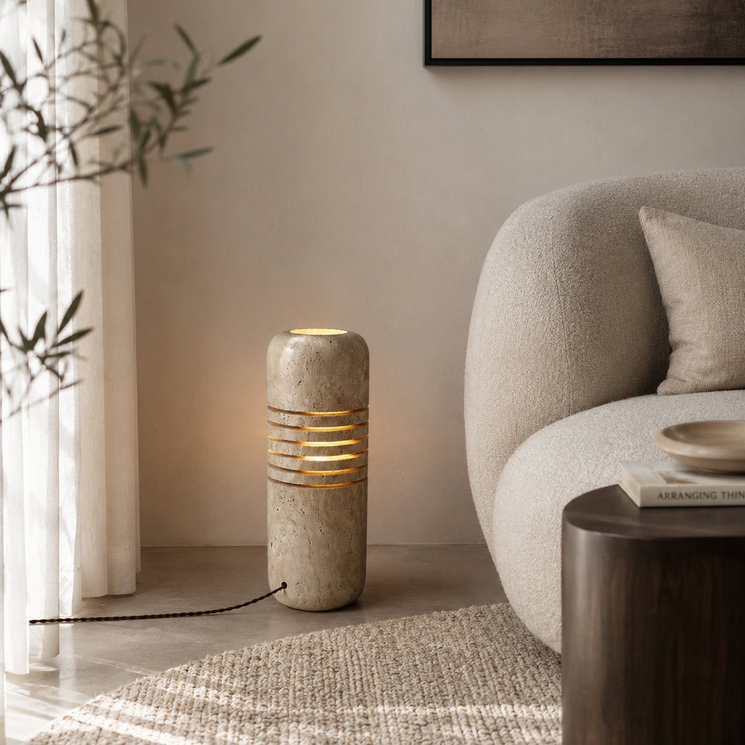 Tavrelis Travertine Floor Lamp 5