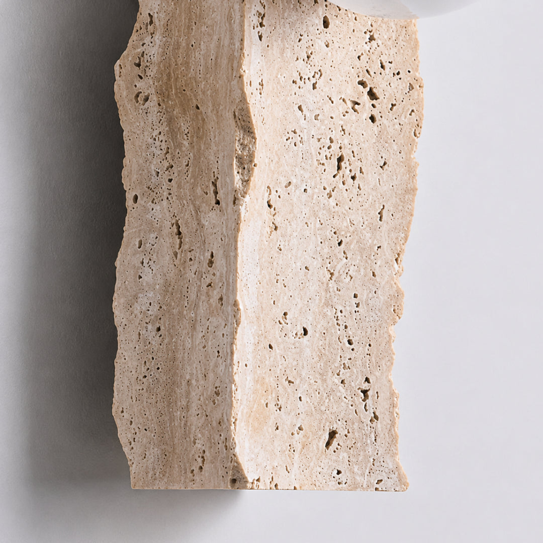 Tavrell Travertine Globe Wall Lamp 8