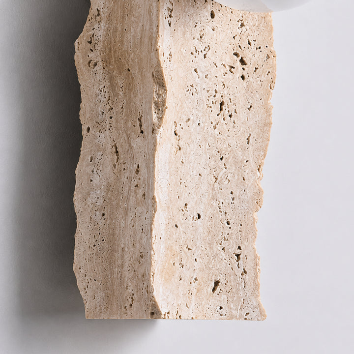 Tavrell Travertine Globe Wall Lamp 8