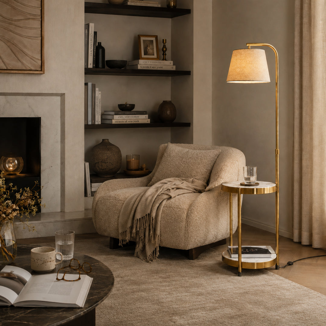 Tavrelune Floor Lamp With Table 5
