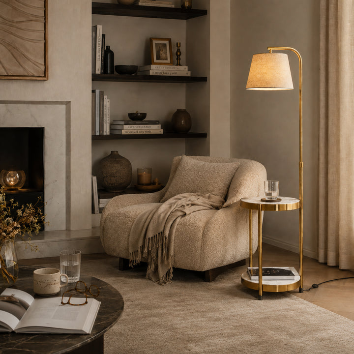 Tavrelune Floor Lamp With Table 5