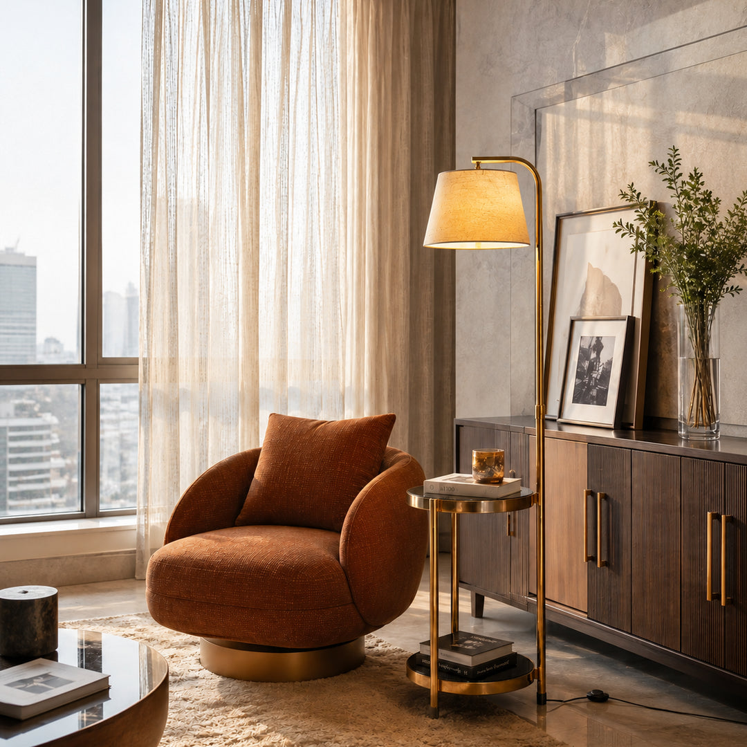 Tavrelune Floor Lamp With Table 7