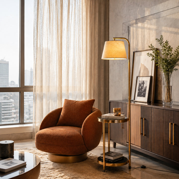 Tavrelune Floor Lamp With Table 7