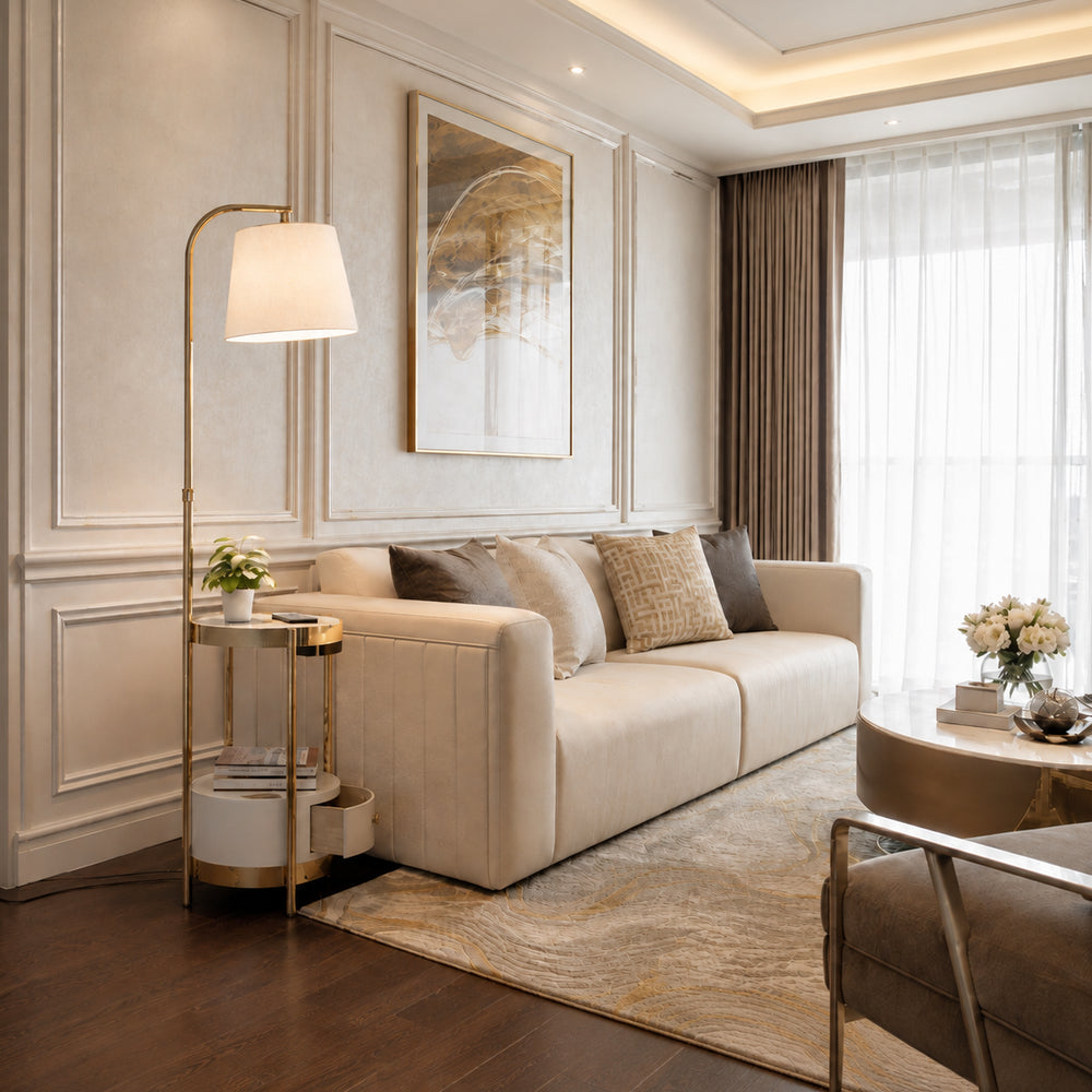 Tavrelune Side Table Floor Lamp 3