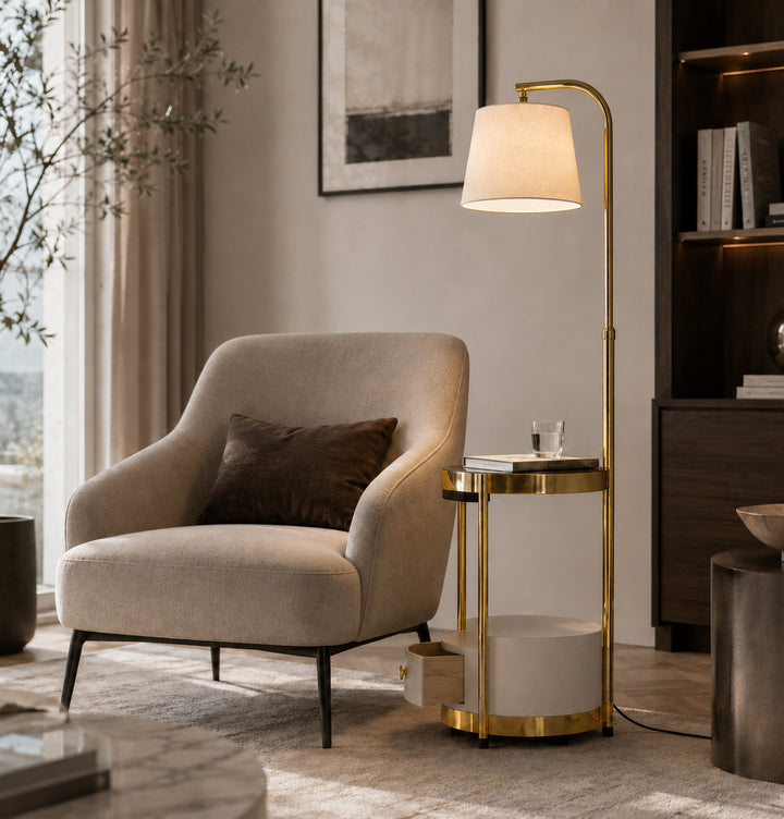 Tavrelune Side Table Floor Lamp 8
