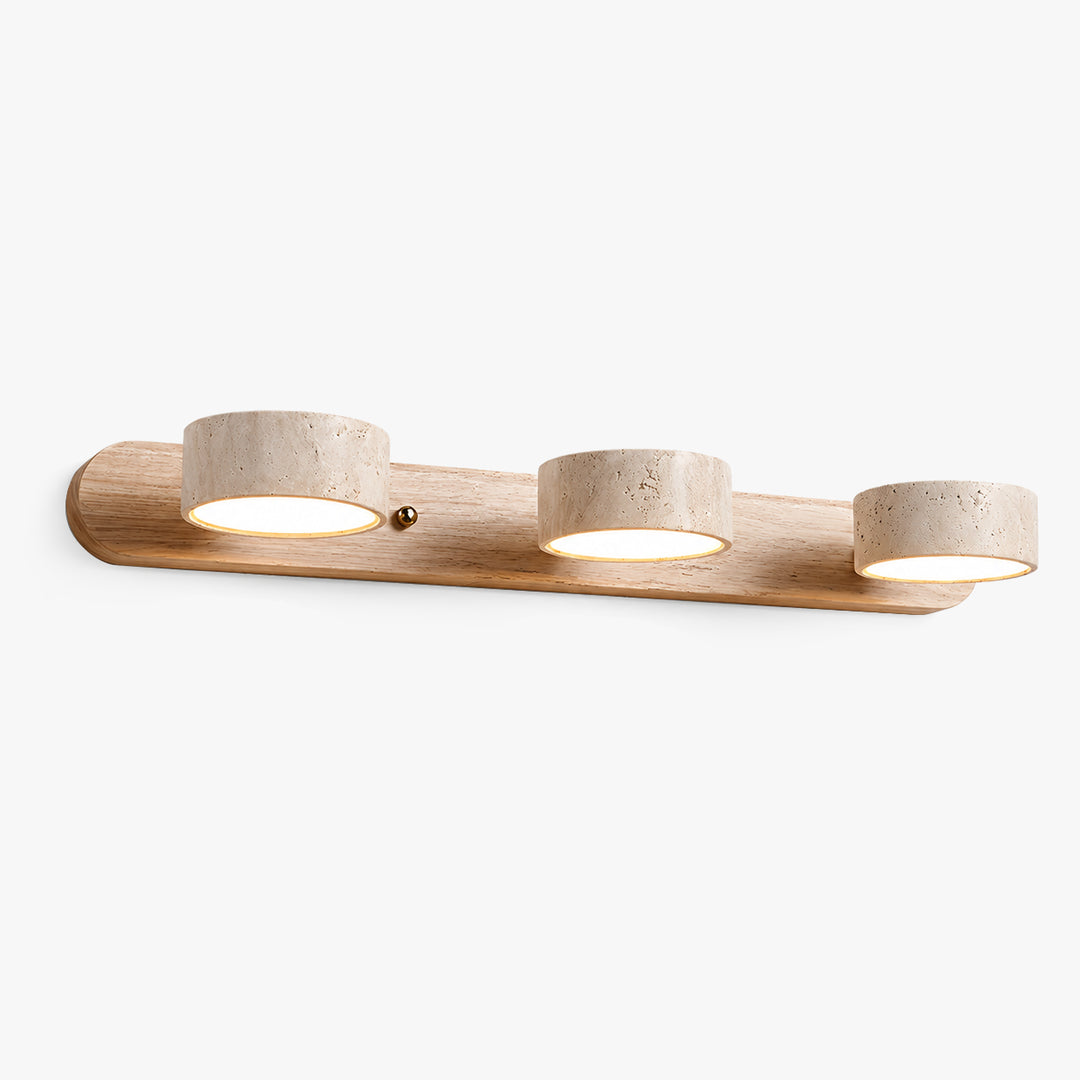 Tavreni Travertine Wood Wall Lamp 10