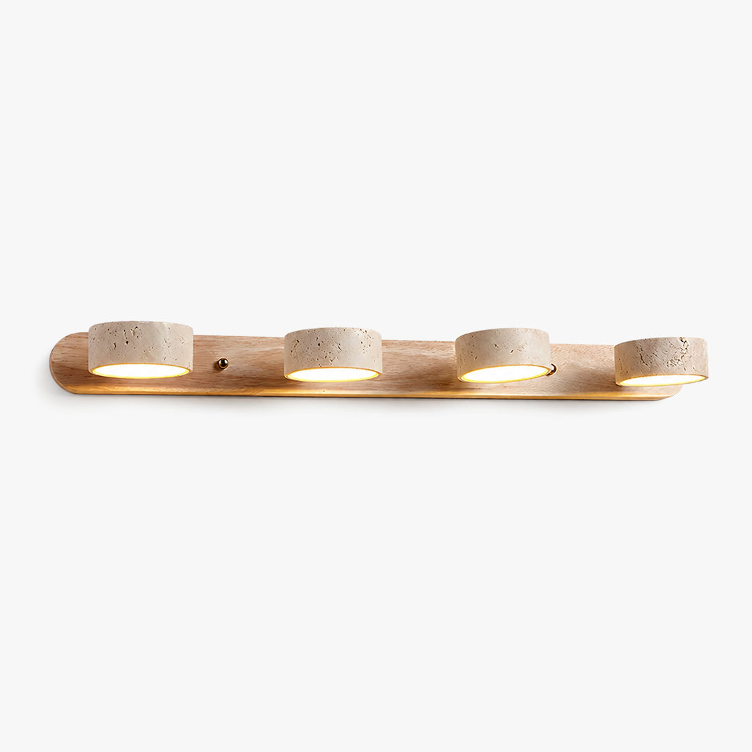 Tavreni Travertine Wood Wall Lamp 12