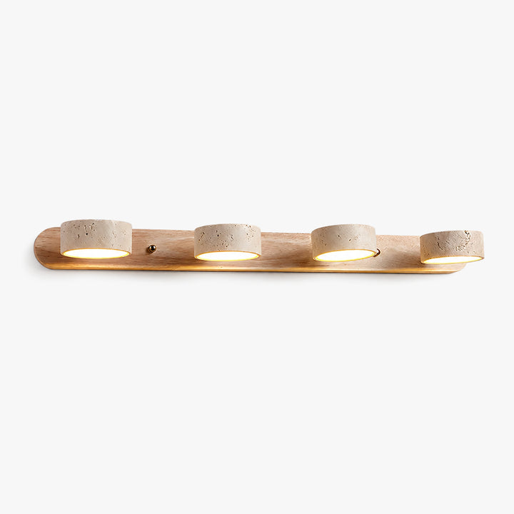 Tavreni Travertine Wood Wall Lamp 12
