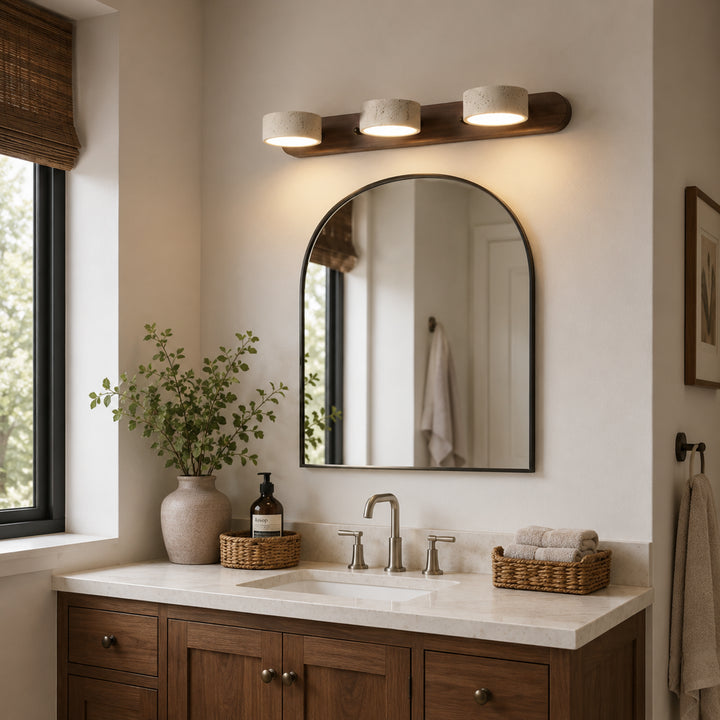 Tavreni Travertine Wood Wall Lamp 6