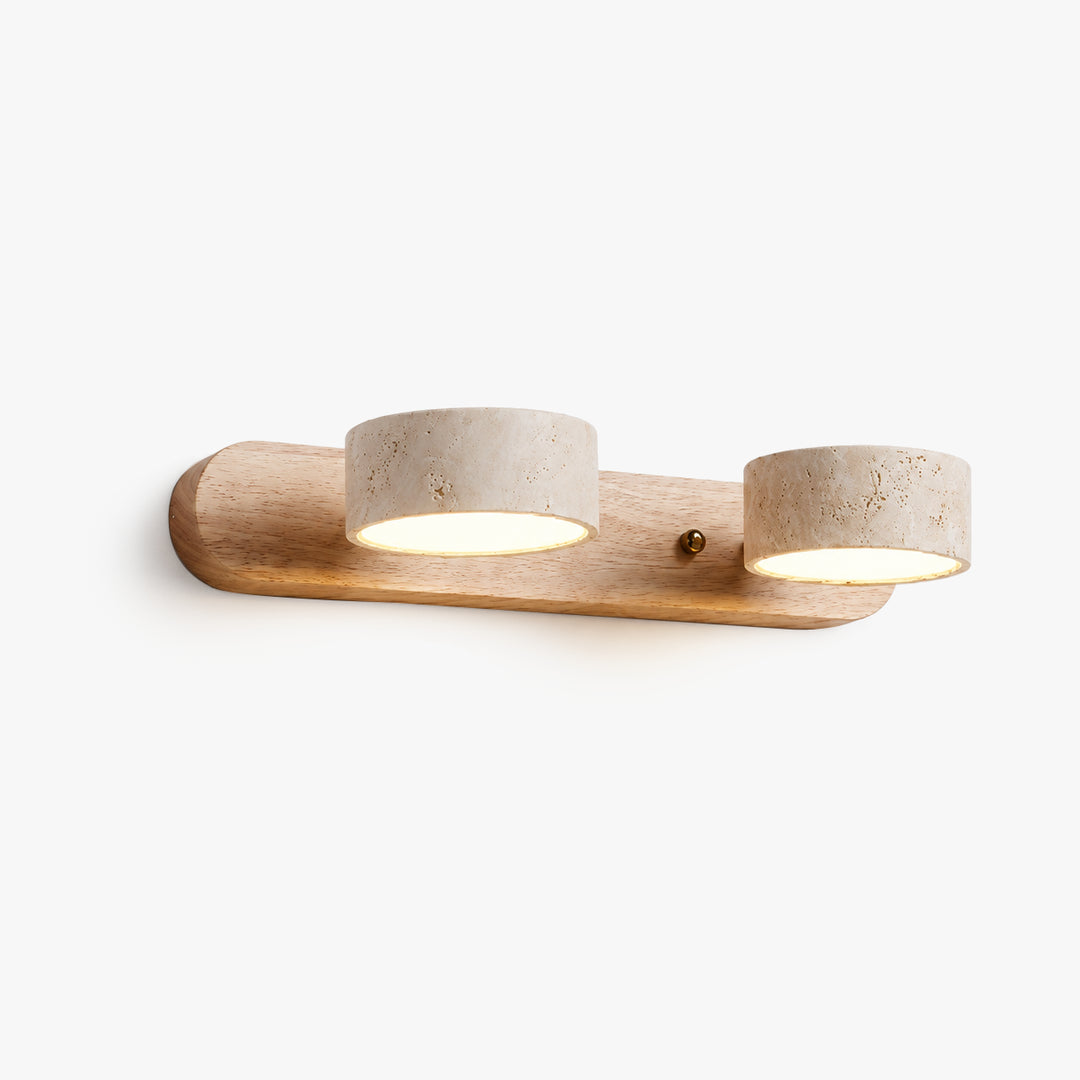 Tavreni Travertine Wood Wall Lamp 8