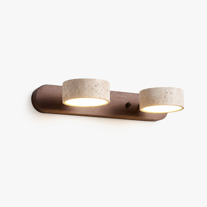 Tavreni Travertine Wood Wall Lamp 9