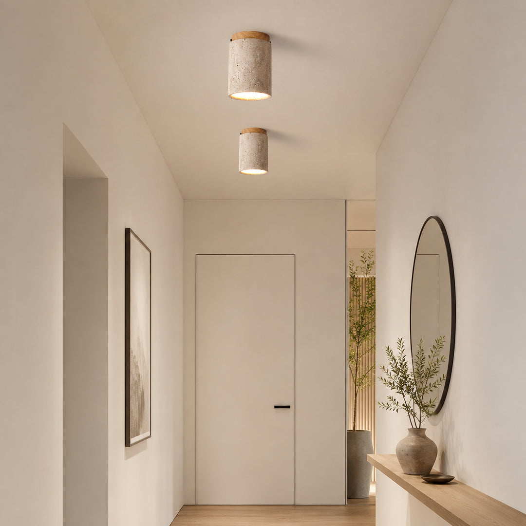 Terivane Travertine Ceiling Lamp 2