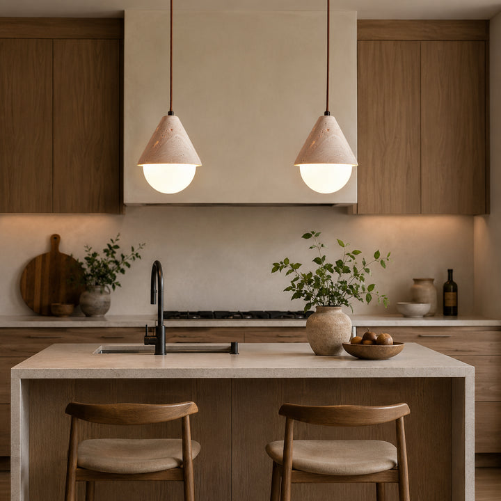 Tervale Travertine Globe Pendant Light 5
