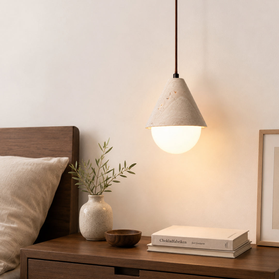 Tervale Travertine Globe Pendant Light 6