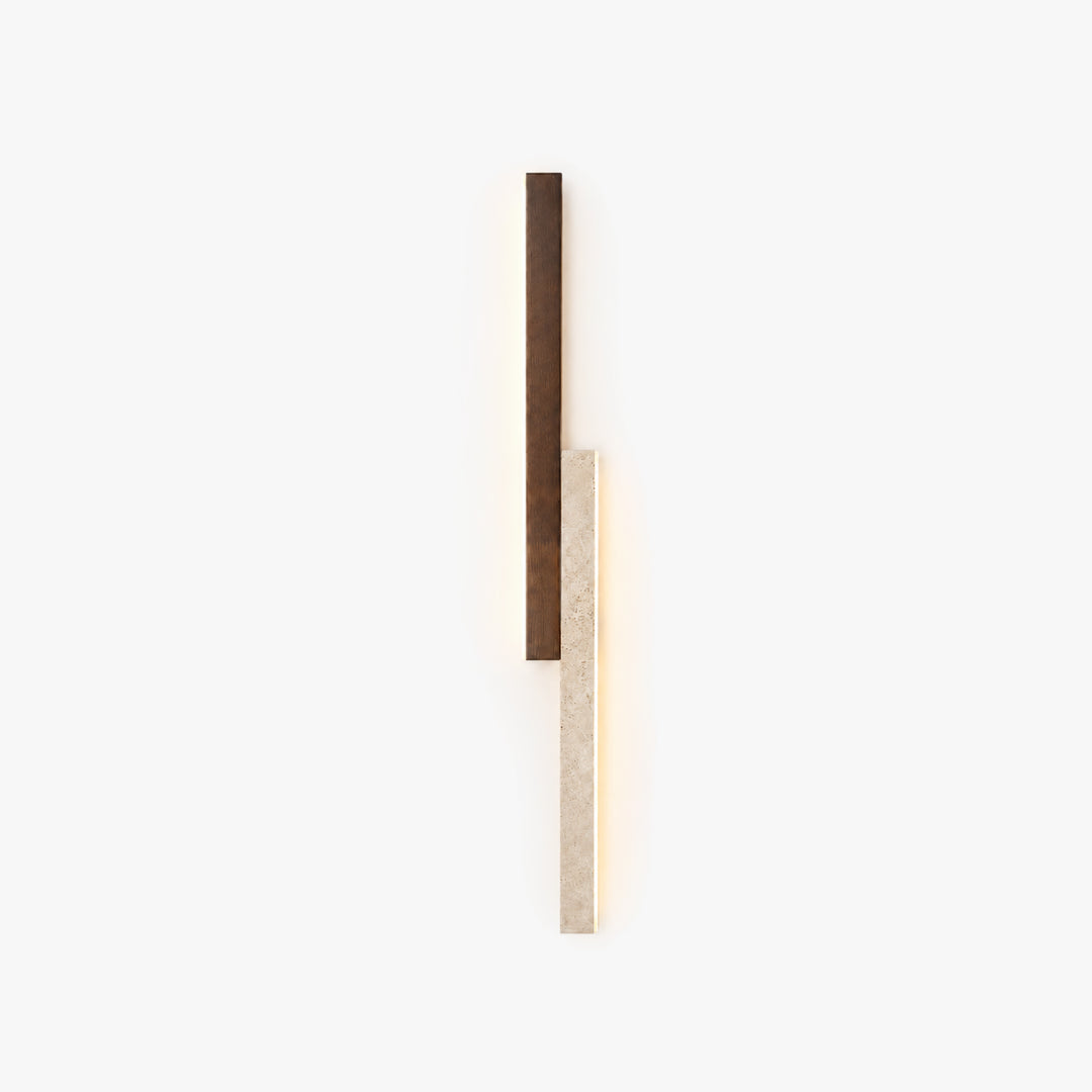 Tervalune Travertine Wood Wall Lamp 11