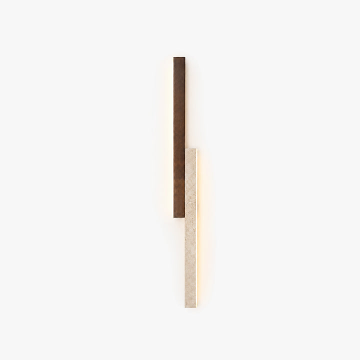 Tervalune Travertine Wood Wall Lamp 11