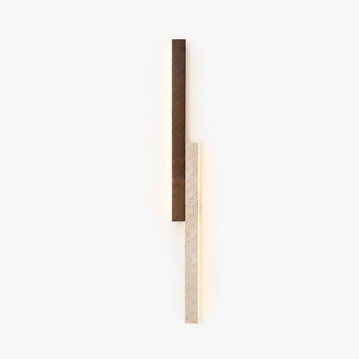 Tervalune Travertine Wood Wall Lamp 12