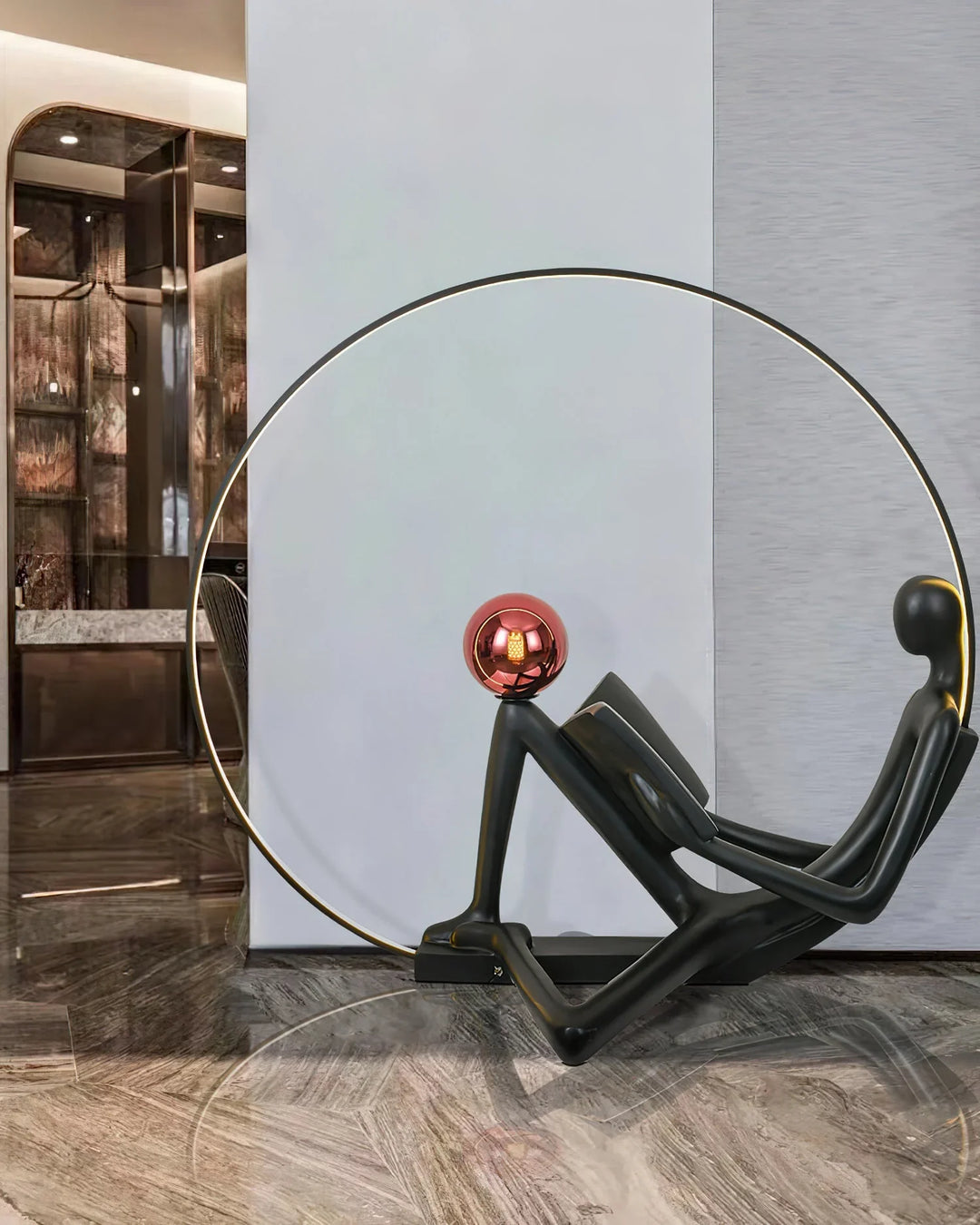 Thinker Sculpture Floor Lamp 11