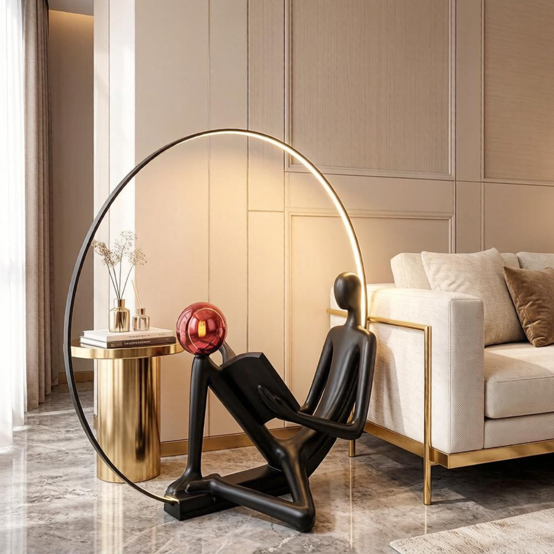 Thinker Sculpture Floor Lamp 4