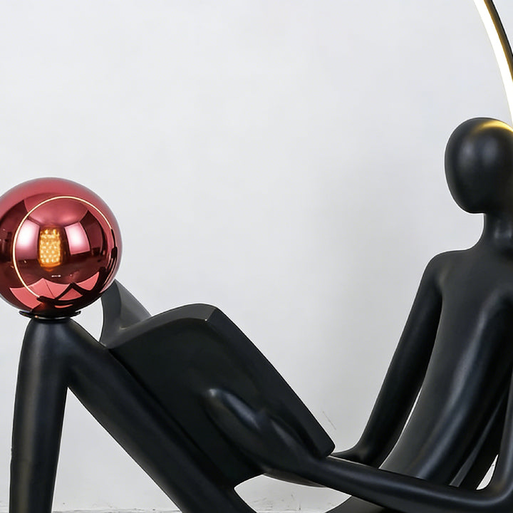 Thinker Sculpture Floor Lamp 