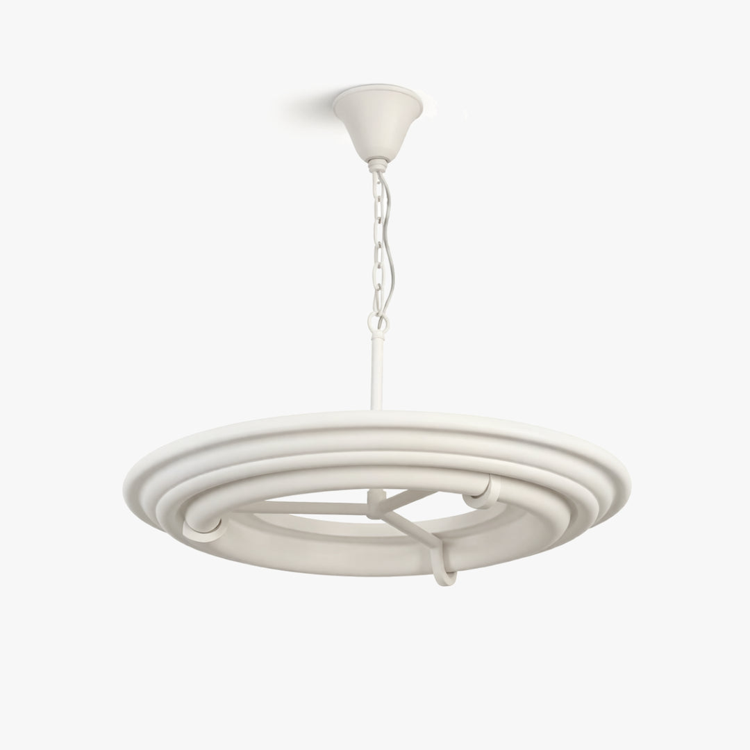 Tiered Plaster Ring Chandelier 1