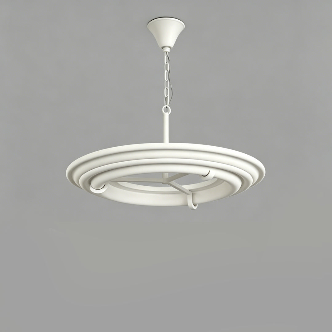 Tiered Plaster Ring Chandelier 6