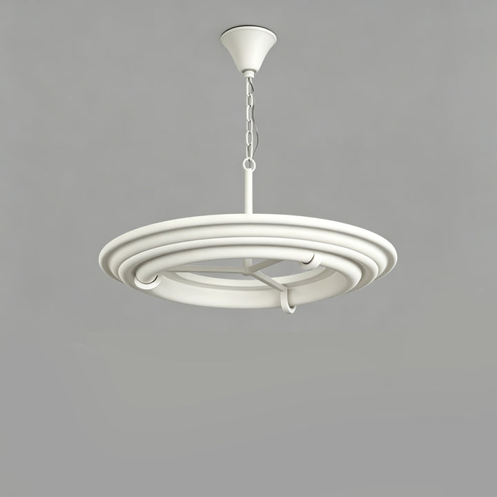 Tiered Plaster Ring Chandelier 6