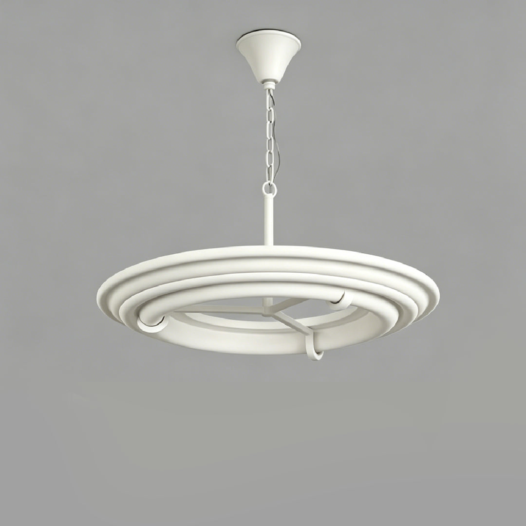 Tiered Plaster Ring Chandelier 7