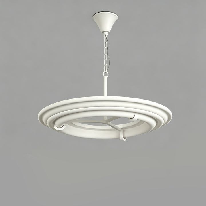 Tiered Plaster Ring Chandelier 7