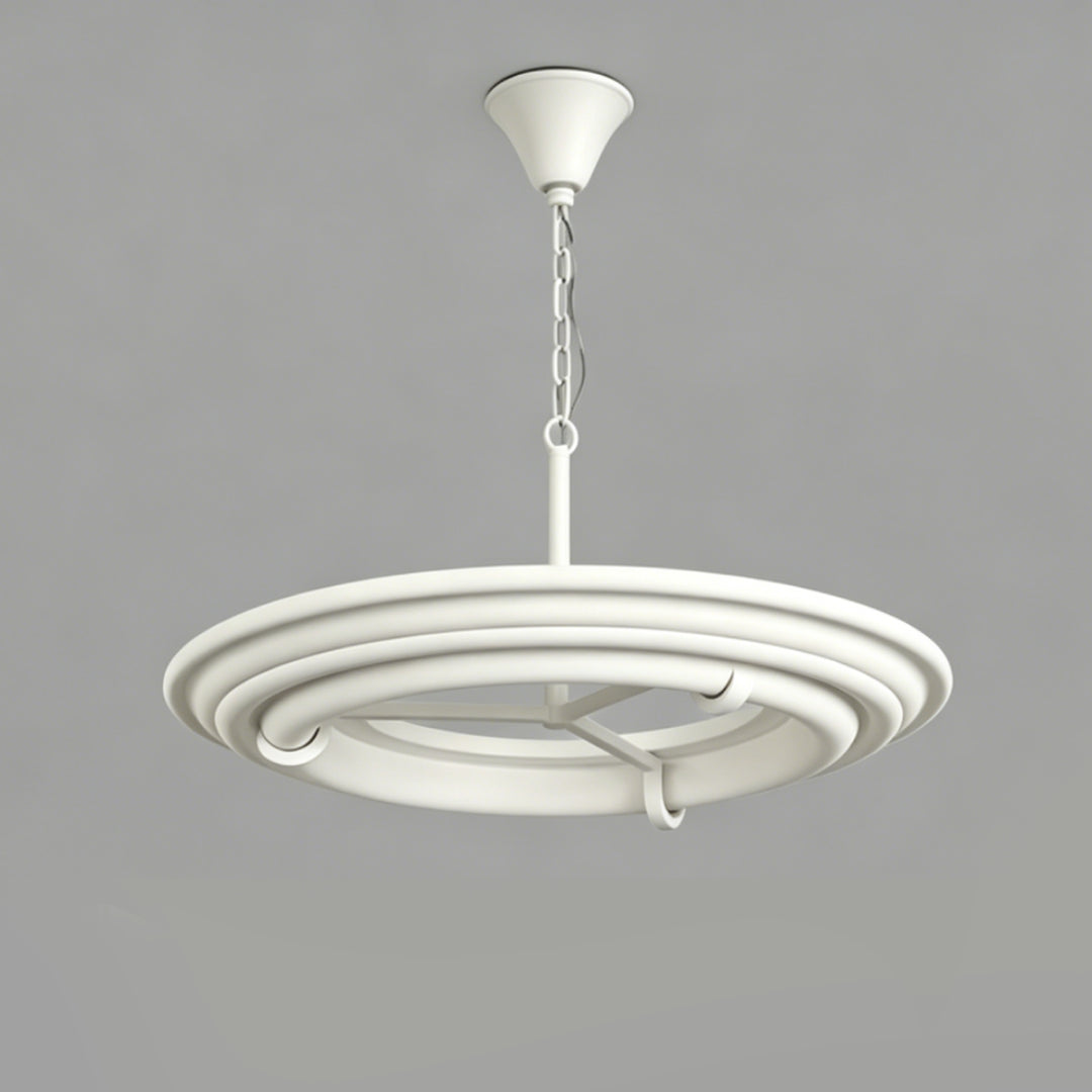 Tiered Plaster Ring Chandelier 8