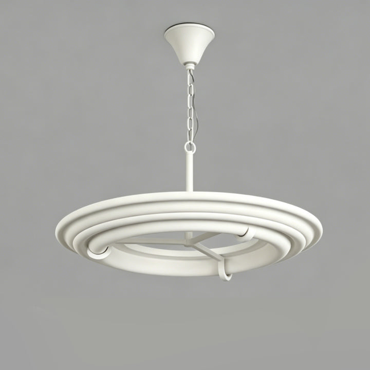 Tiered Plaster Ring Chandelier 8