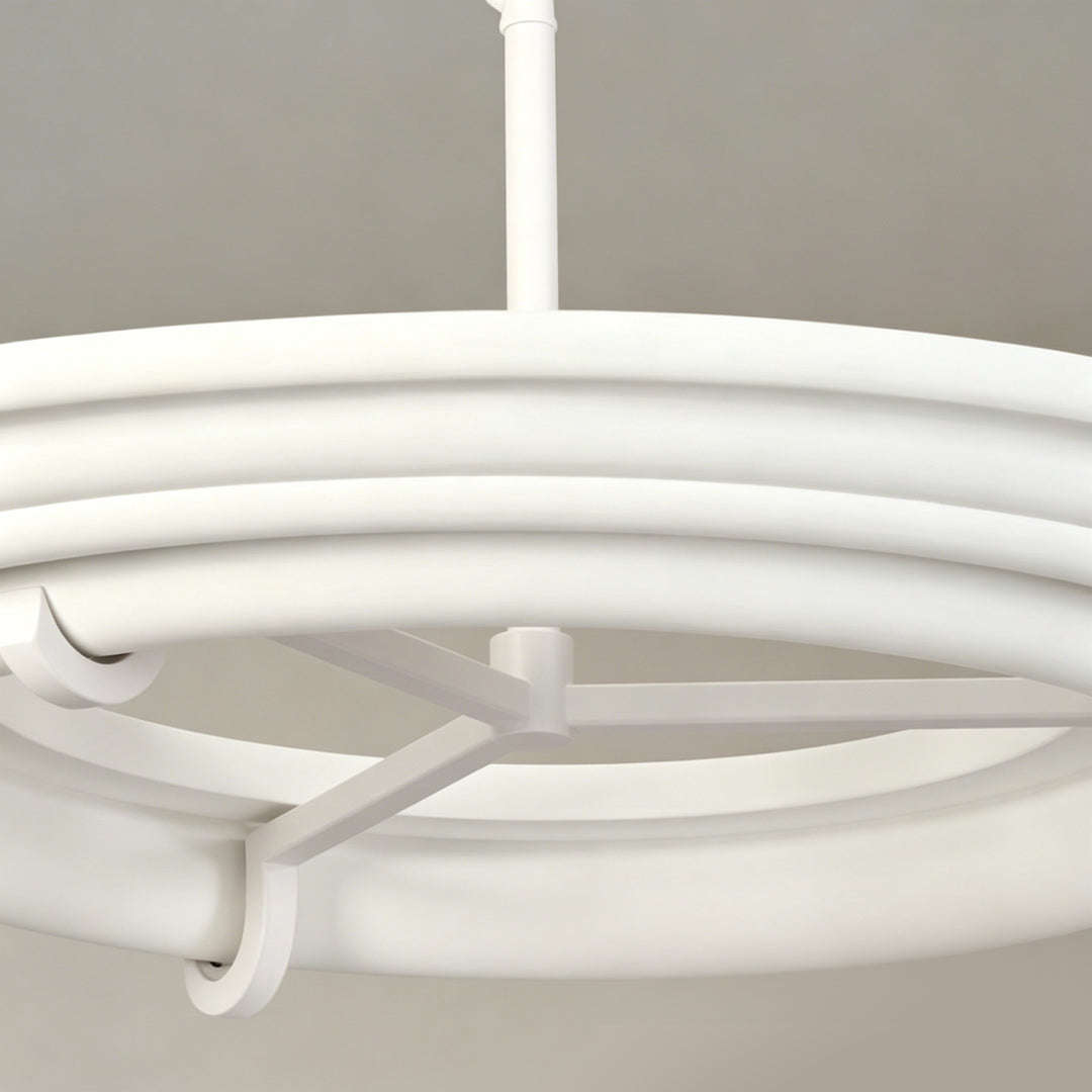 Tiered Plaster Ring Chandelier 9
