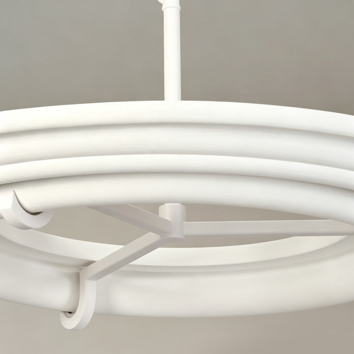 Tiered Plaster Ring Chandelier 9