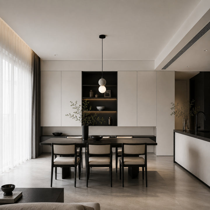 Travertine Globe Modern Pendant Light 1